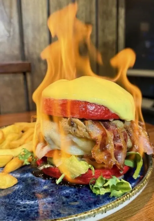 Burger Especial Flan