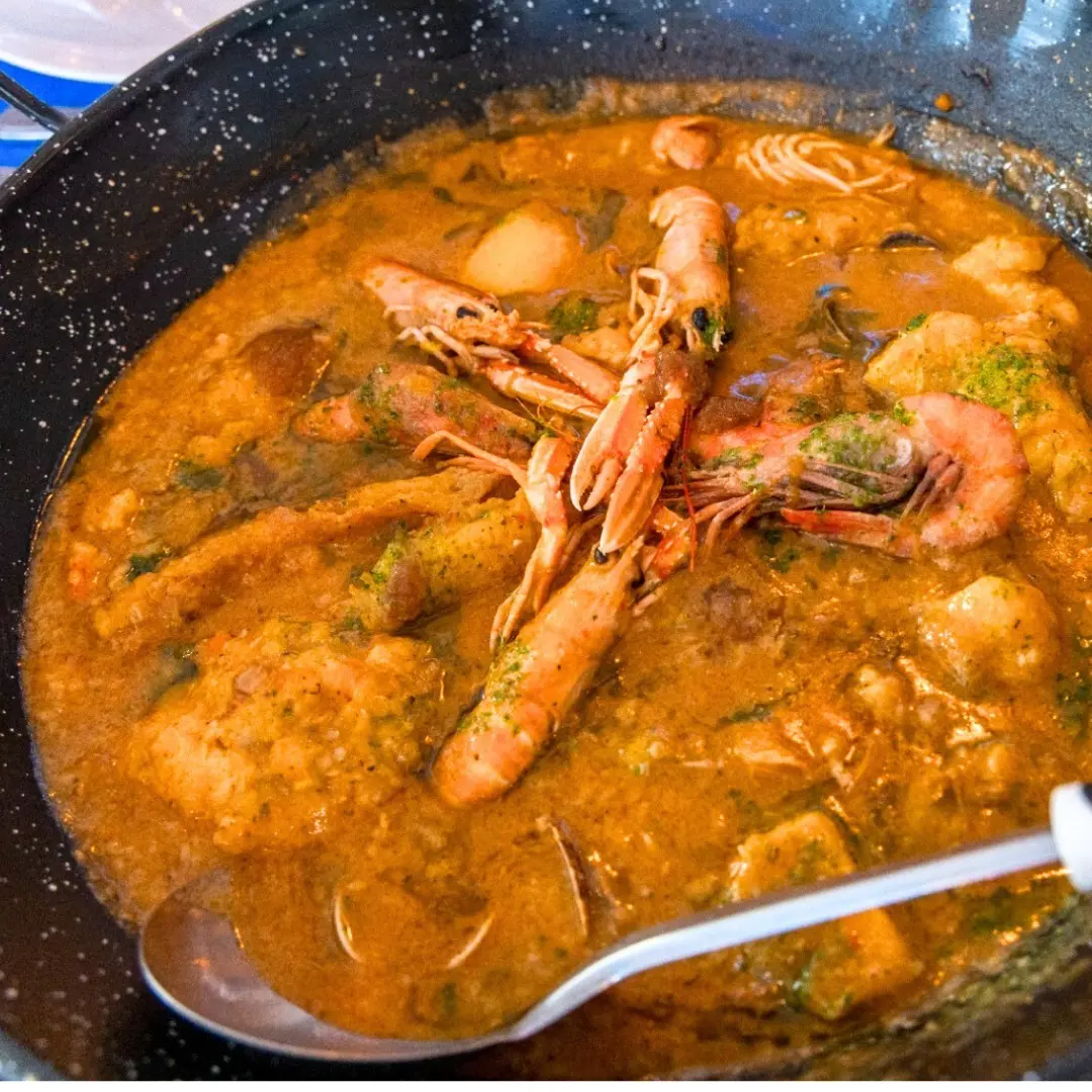 Zarzuela de pescado y mariscos