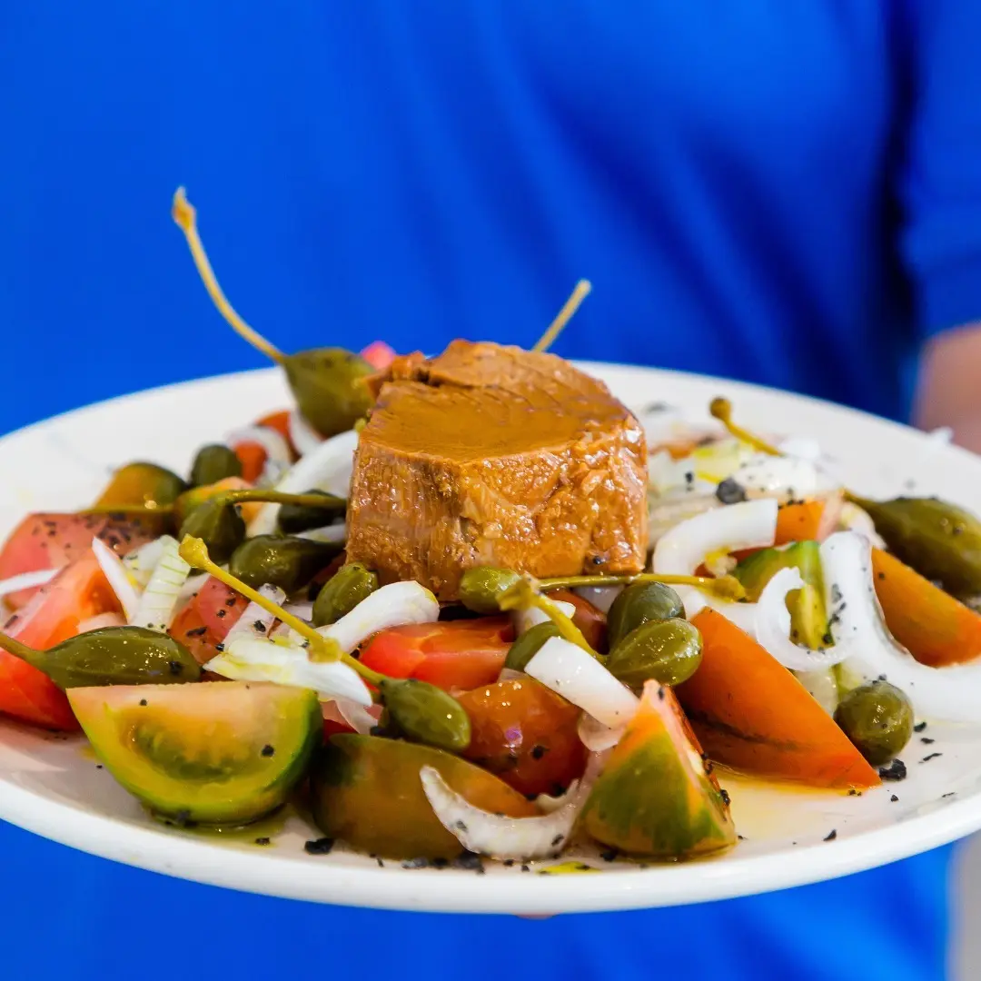 Tomate Raff con ventresca de atún